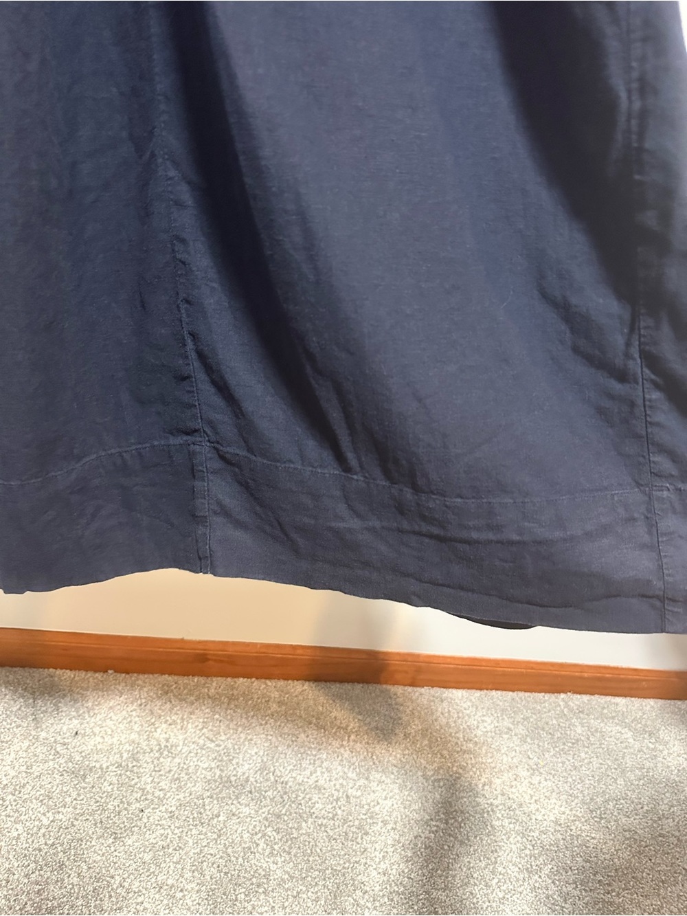 Banana Republic Linen Blend Drapey Pleated Midi Dress Coastal Lagenlook Boho M - Picture 9 of 12